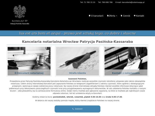 Zobacz Notariusz Patrycja Pasińska-Kassaraba